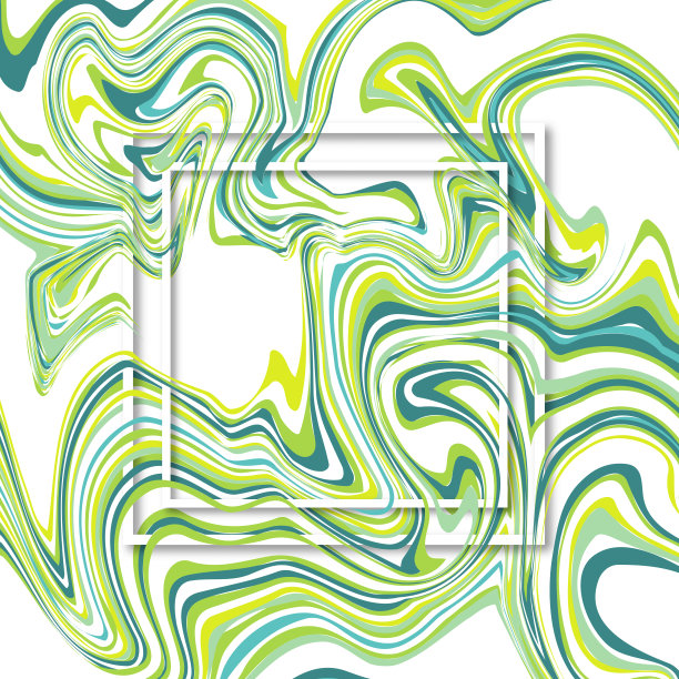 三维矢量方框。社交媒体手机应用剪纸推广网页横幅。销售和折扣促销背景与抽象图案。模糊大理石背景与抽象的油画波图片下载