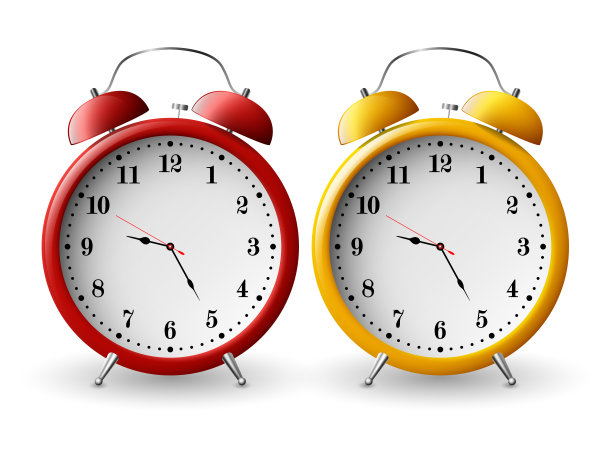 一组两个闹钟图片下载