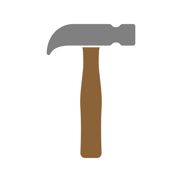 羊角锤图标。DIY的象征。向量图片下载
