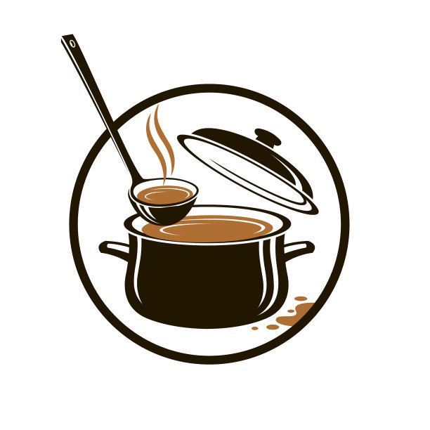 一套平底锅，汤和长柄勺图片下载