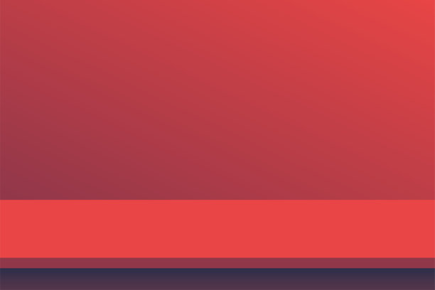 模板空红色工作室桌子房间的背景。桌子上生动的墙壁背景。网站上产品广告的横幅。矢量图图片下载