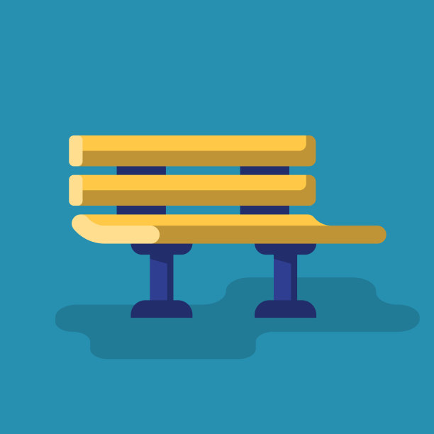 板凳cartton风格。在白色背景上隔离图片下载