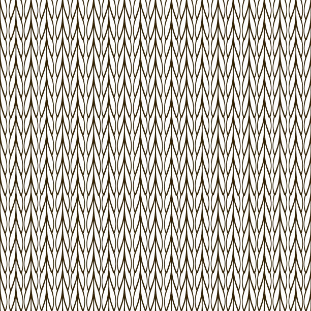 时尚的黑白针织无缝图案。装饰性抽象的编织背景。刺绣点缀。挂毯现代装饰设计。刺绣的纹理。编织变形模板。图片下载