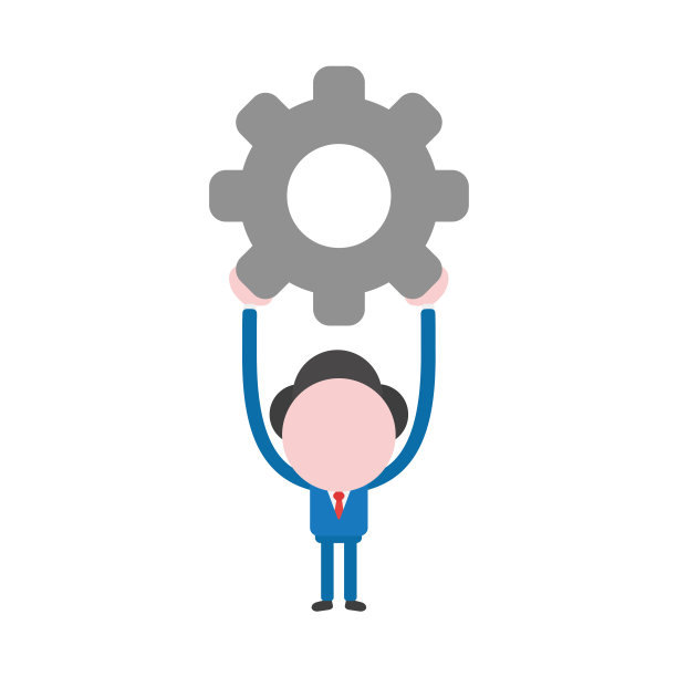 矢量商人的性格保持齿轮图片下载