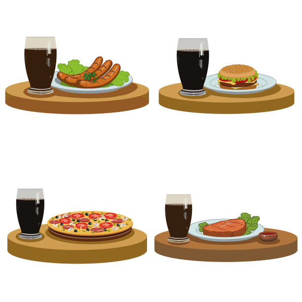 美味的食物和饮料图片下载