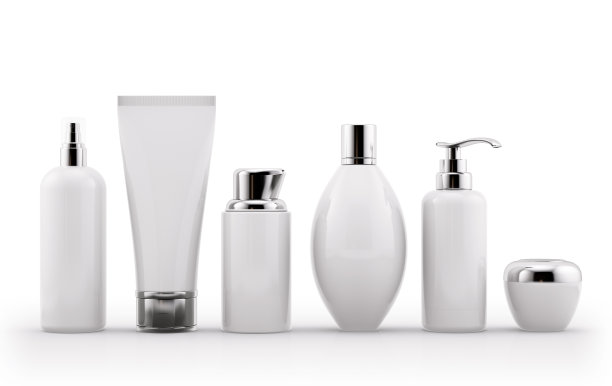 白色背景上的化妆品图片下载