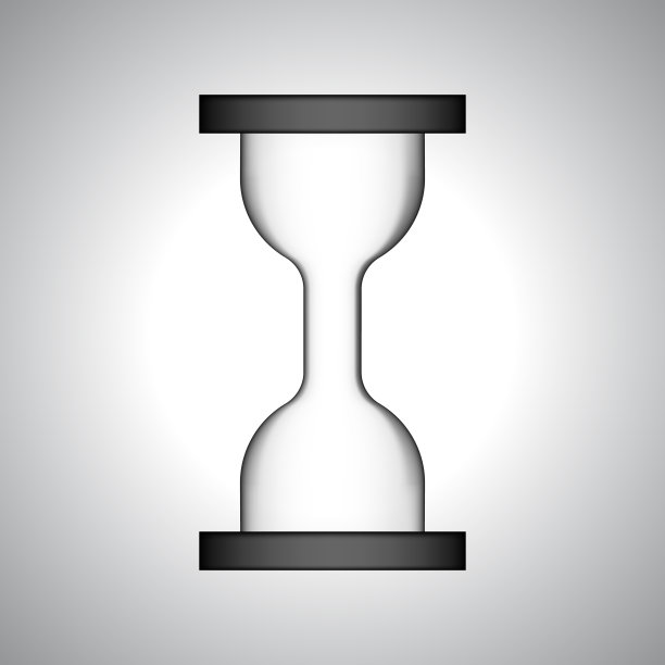 灰色背景上的透明砂玻璃图片下载