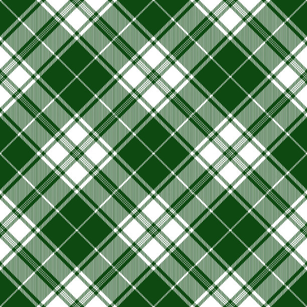 绿色苏格兰格子花格纺织图案图片下载