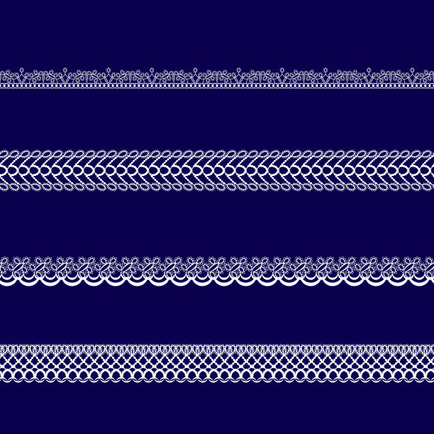 一套白色的饰带素材图片