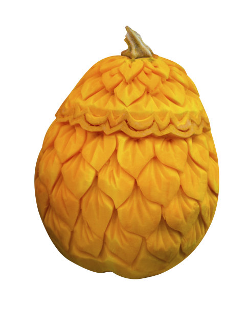 南瓜雕刻孤立在白色背景图片下载