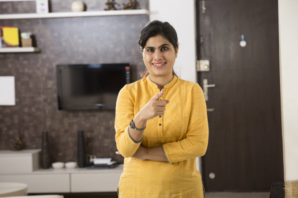 美丽的印度女人肖像-股票形象图片下载