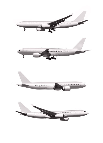 飞机被白色隔离图片下载