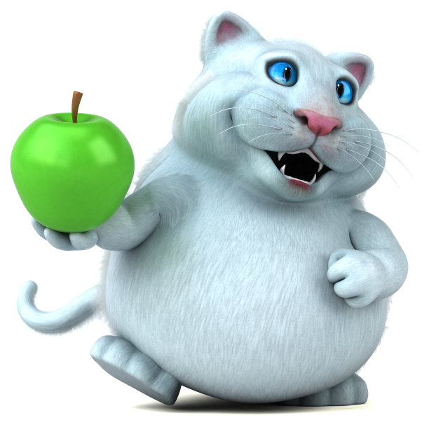 有趣的猫- 3D插图图片下载