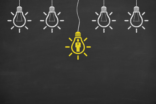 黑板上的人力资源概念图片下载