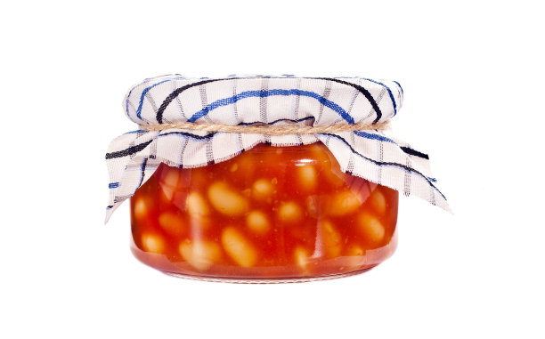 芸豆装在玻璃罐中图片下载