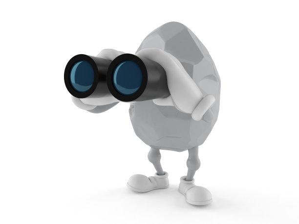 岩石人物通过双筒望远镜看图片下载