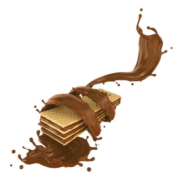 巧克力脆皮威化。图片下载