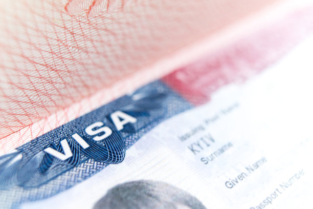 美国入境签证上的说明图片下载