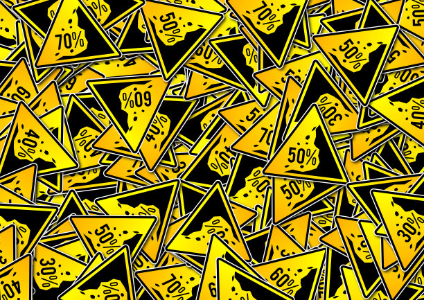 混乱的背景下，标志着价格下跌图片下载