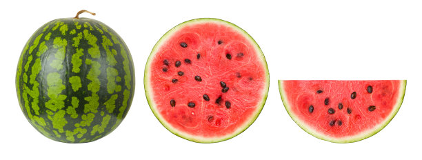 西瓜在白色的背景，孤立图片下载