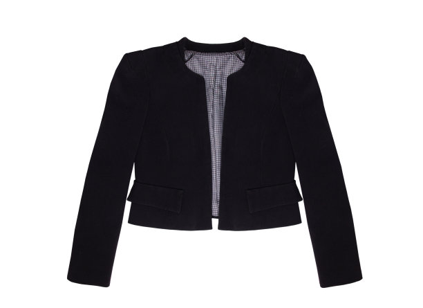 黑色短夹克孤立在白色背景图片下载