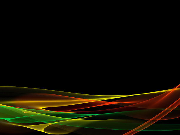 抽象的彩色波浪曲线运动在黑色的背景图片下载