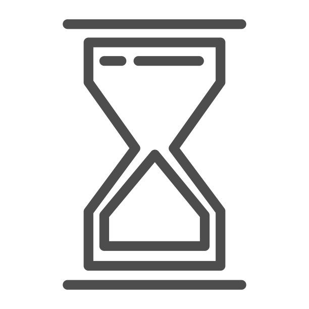 沙漏图标。时间结束在沙漏矢量插图孤立在白色。沙漏轮廓风格设计，为网页和应用设计。Eps 10。图片下载