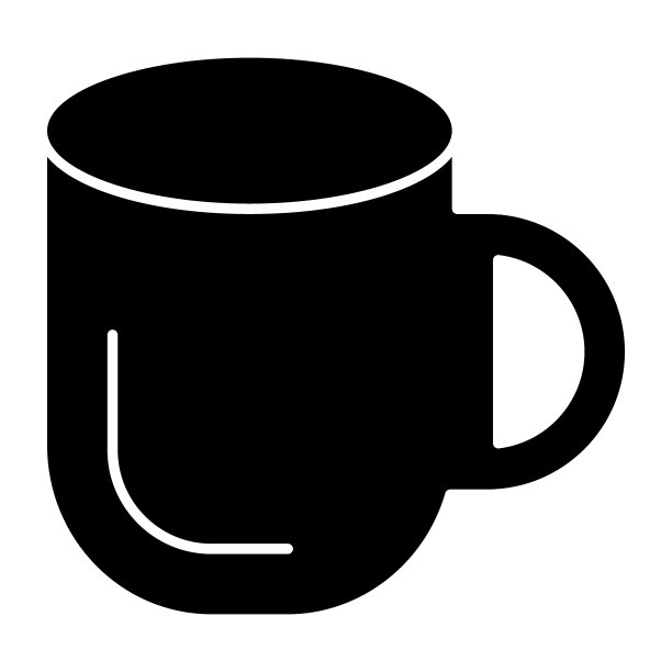 杯坚实的图标。杯子矢量插图孤立在白色。茶杯字形风格设计，为网页和应用设计。Eps 10。图片下载