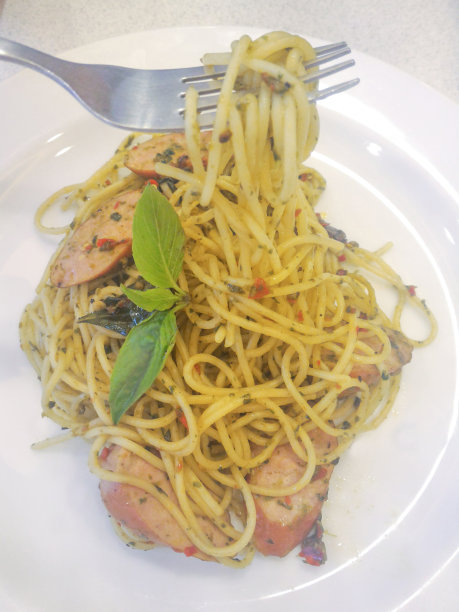 辣香肠意大利面图片下载