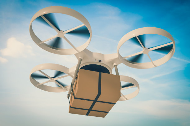 无人机，四轴飞行器是送包裹的图片下载