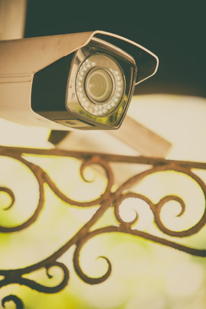 安装在墙上的监控摄像头图片下载