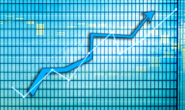 香港写字楼与股票市场指数图(蓝牛图)图片下载