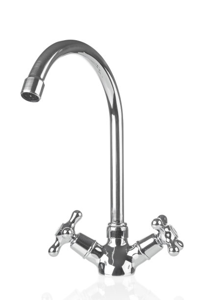 现代水龙头关闭隔离在白色背景图片下载