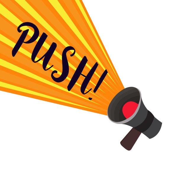 写便条显示Push。商业照片展示向前移动使用力量通过，使他们移到一边图片下载