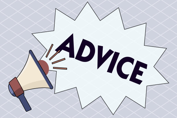 显示建议的概念性手写。商业图片文字提供有关谨慎行动的指导或建议图片下载