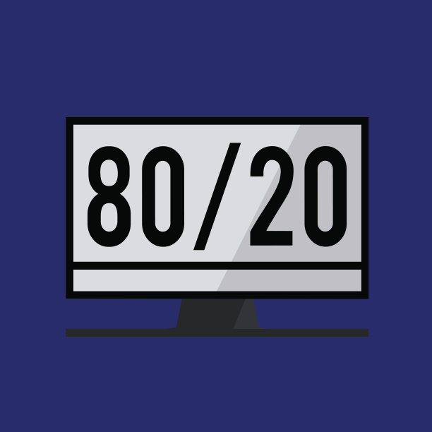 概念手写显示80 20。业务图文要素稀疏性帕累托原理数据的统计分布图片下载
