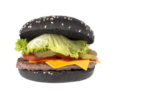黑色汉堡包图片下载