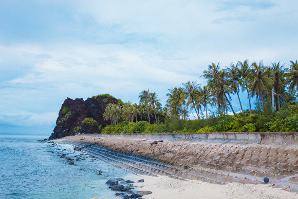 越南广义黎山小岛上的海滩图片下载