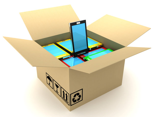 打开邮箱和智能手机图片下载