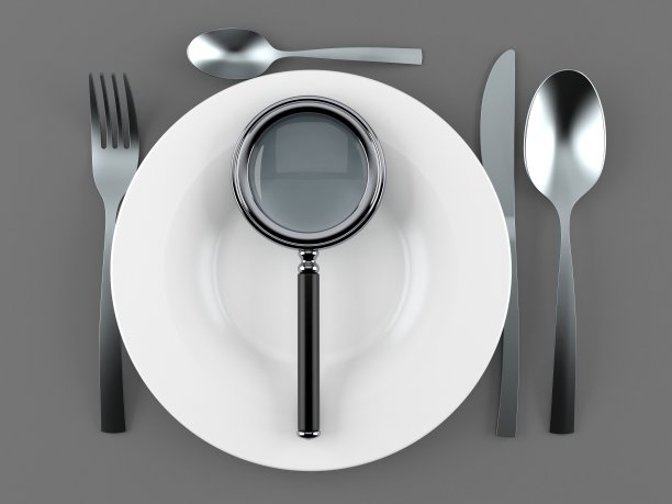 用放大镜吃饭图片下载