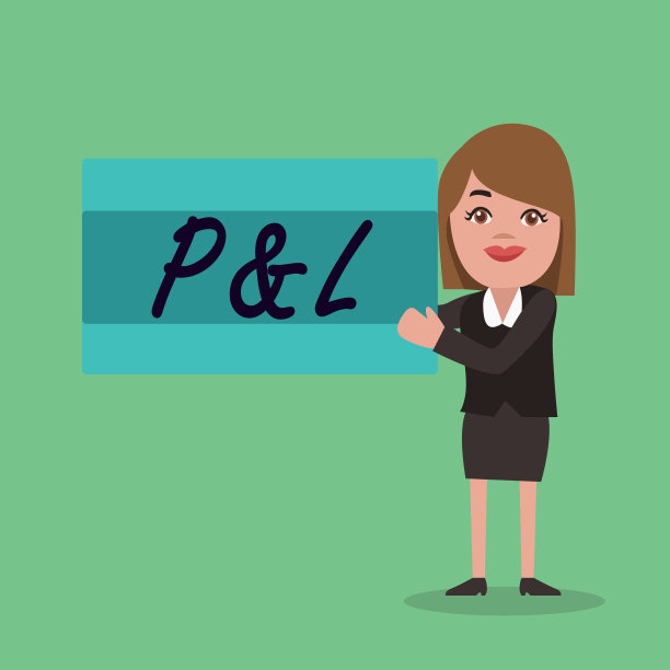 显示“P”和“l”的文字标志概念照片主要财务报表，以评估公司的财务状况图片下载