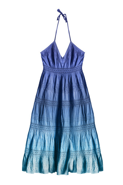 蓝色的连衣裙孤立图片下载
