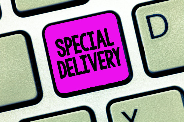 注明特快专递的便条。商业照片展示产品或服务直接到您的家任何地方图片下载