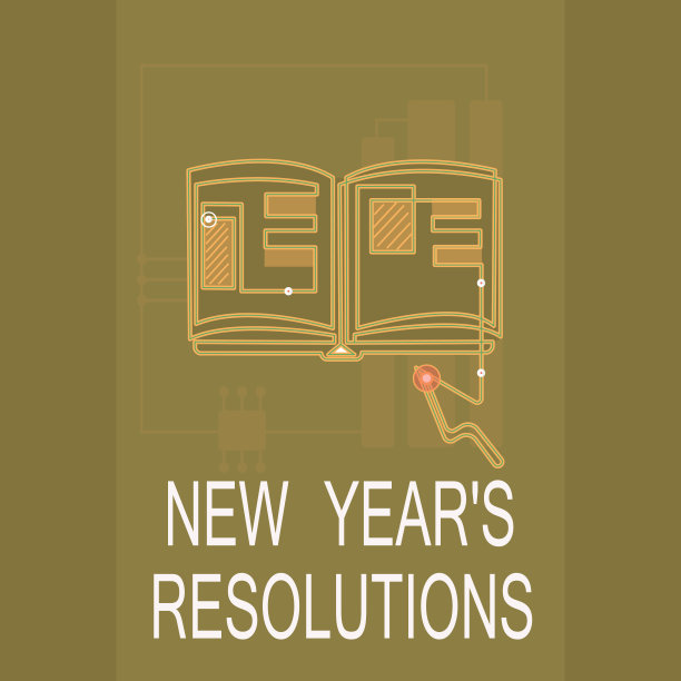 显示新年的概念性手写是决心。心愿清单要完成或改进的事情的清单图片下载