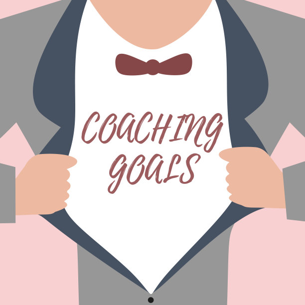 显示教练目标的文字标志。概念性照片赋予个人权力鼓励他们承担责任图片下载