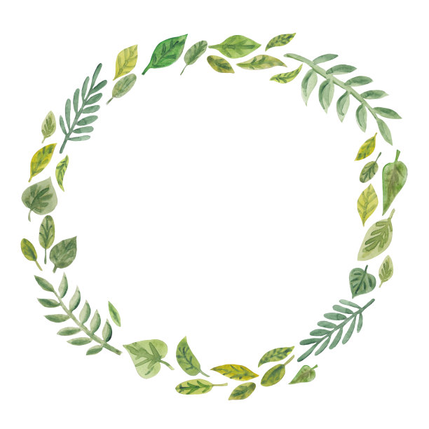 圆的水彩框架图片下载