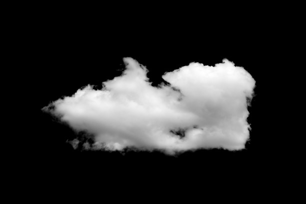 黑色背景上的白云图片下载