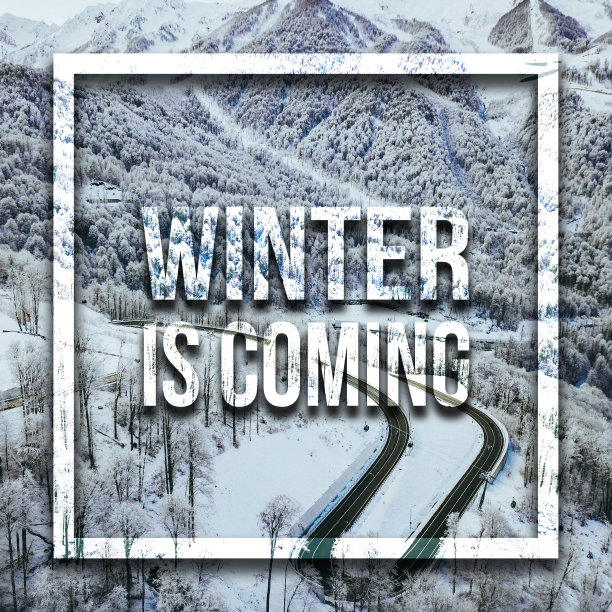 冬季即将来临的文本概念在雪地的自然场景背景f图片下载