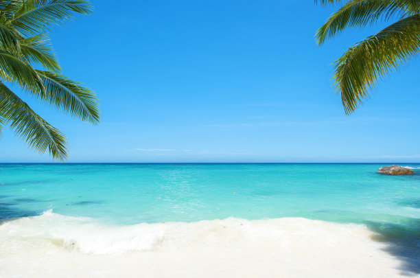 热带田园般的天堂海滩图片下载