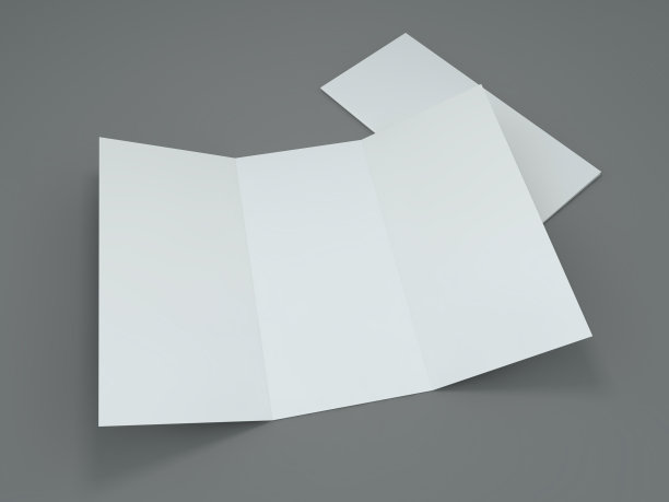 白色模板传单上的灰色背景。模型。3 d渲染图片下载